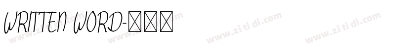 WRITTEN WORD字体转换